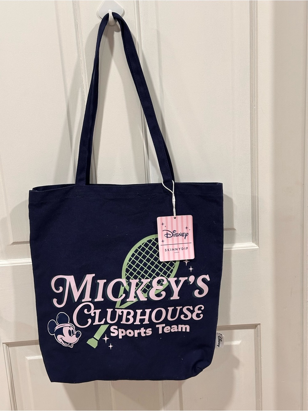 Disney Pink and Navy Branded Skinnydip Tag Tote